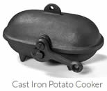 Cast iron potato cooker.